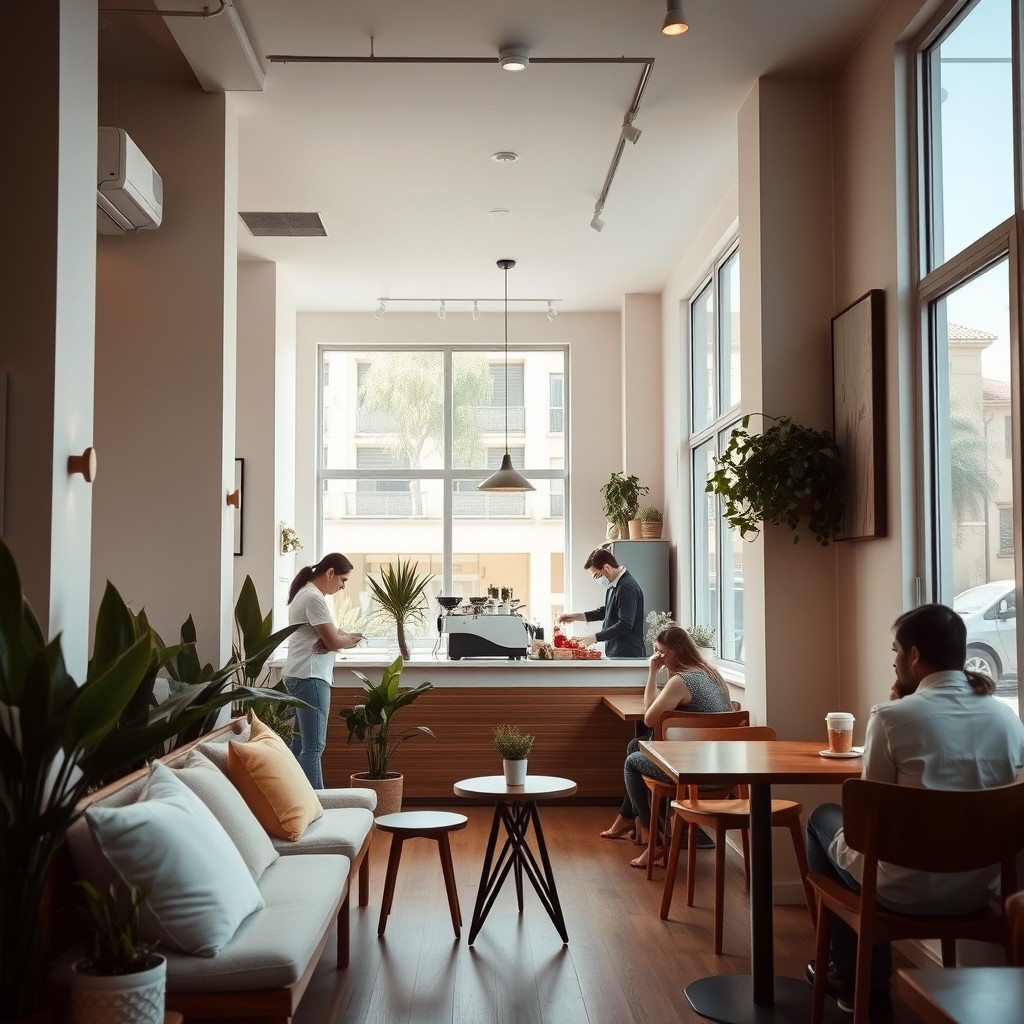 Discover the Charm of a Modern Minimalist Cafe