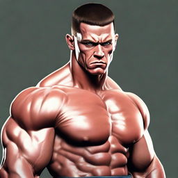 Generate a realistic Mortal Combat art style depiction of John Cena