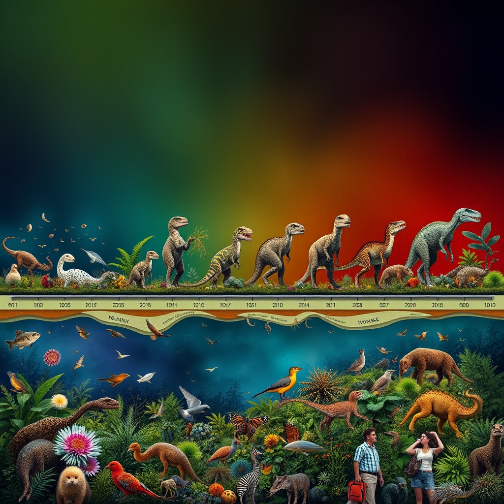 A stunning visual representation of the journey of evolution through time