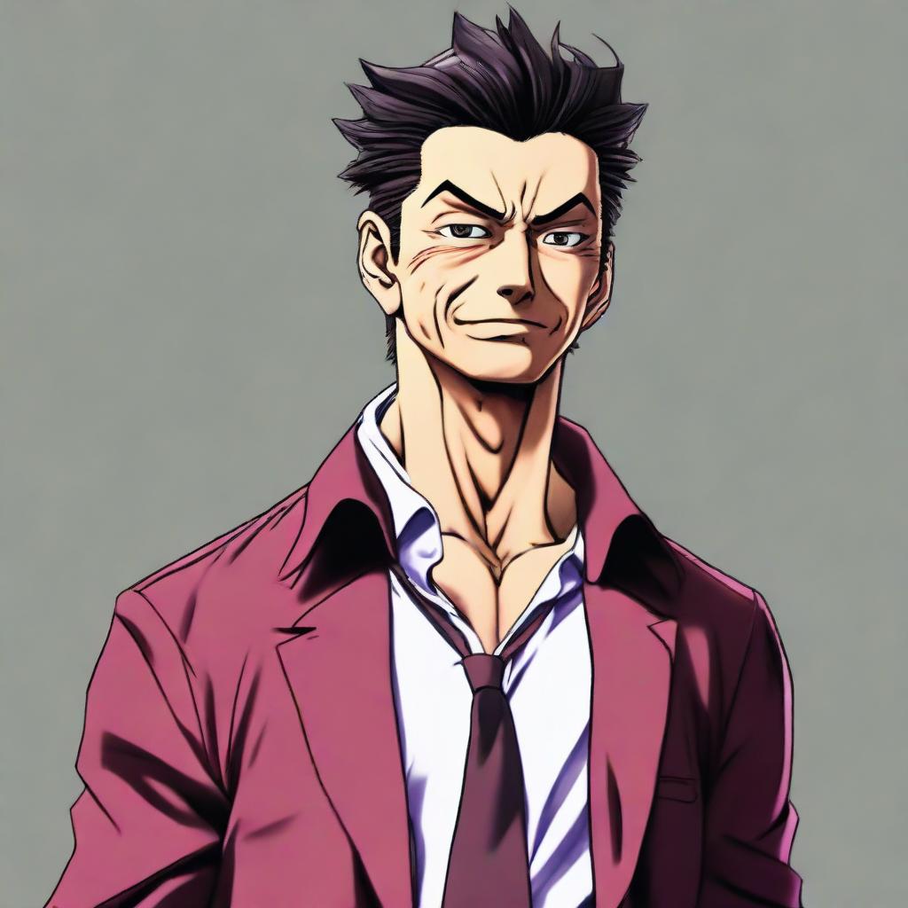 A realistic depiction of Yujiro Hanma as a real-life person