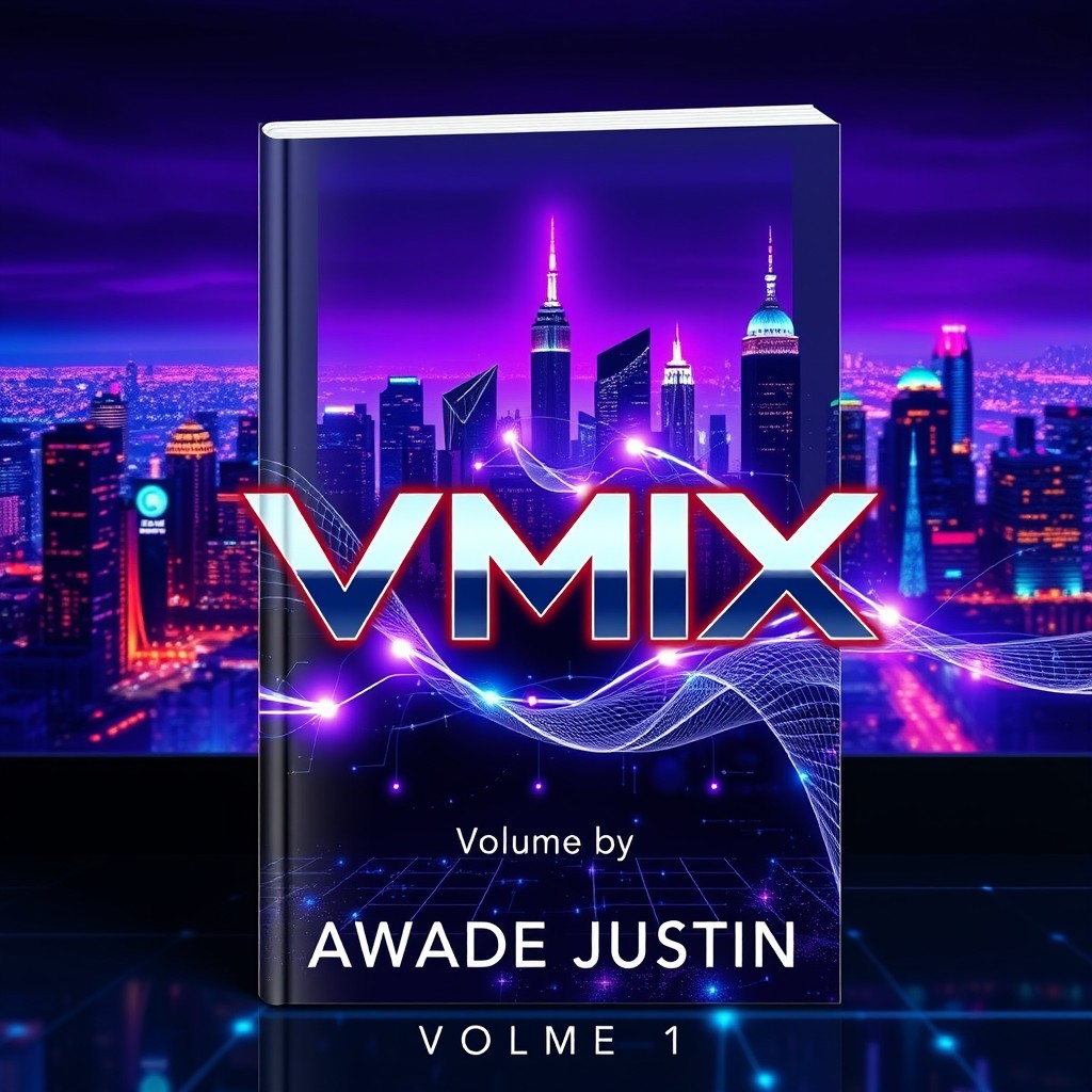 A captivating book cover design for 'VMIX' by AWADE JUSTIN, Volume 1