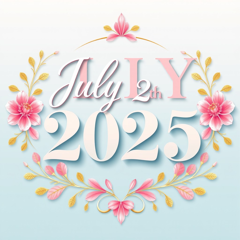 A beautifully designed poster featuring the date 'July 2nd, 2025' prominently displayed