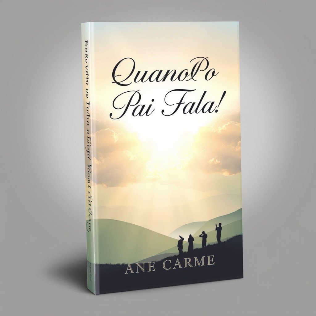 Book cover design for "Quando o Pai Fala!" by Ane Carme, focusing on themes of religion and spirituality