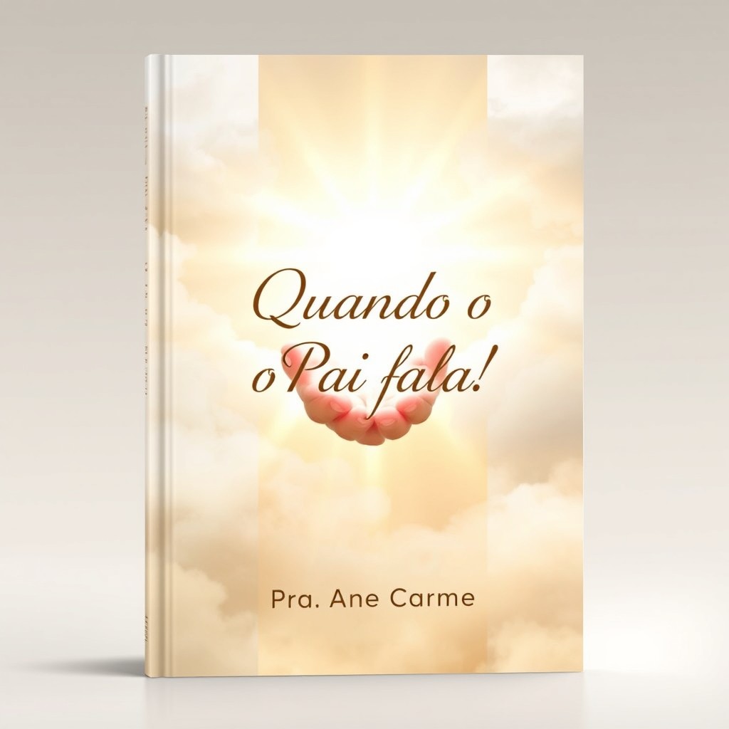 A captivating book cover design for 'Quando o Pai fala!' by Pra