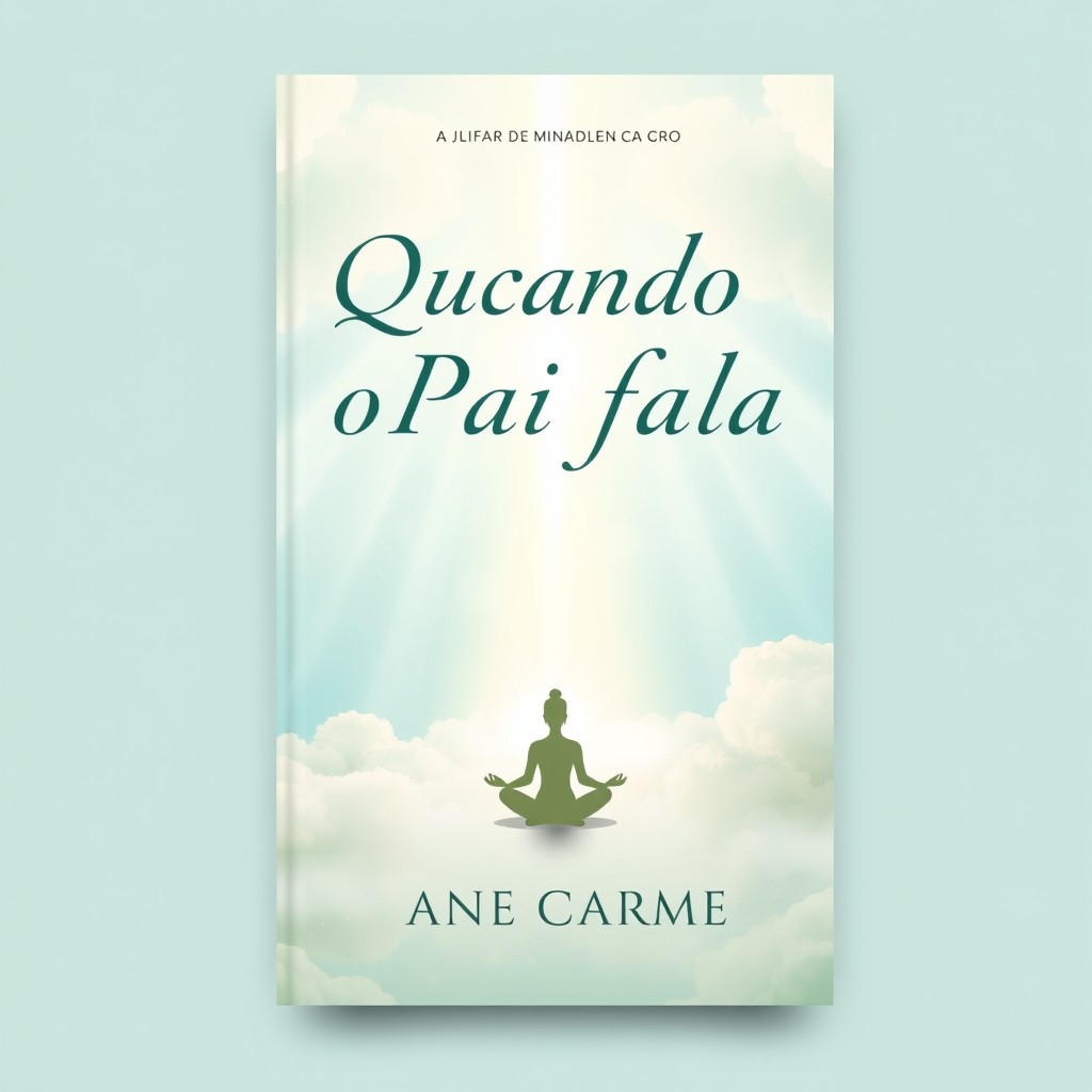 A book cover design for 'Quando o Pai fala' by Ane Carme, focusing on themes of spirituality and religion