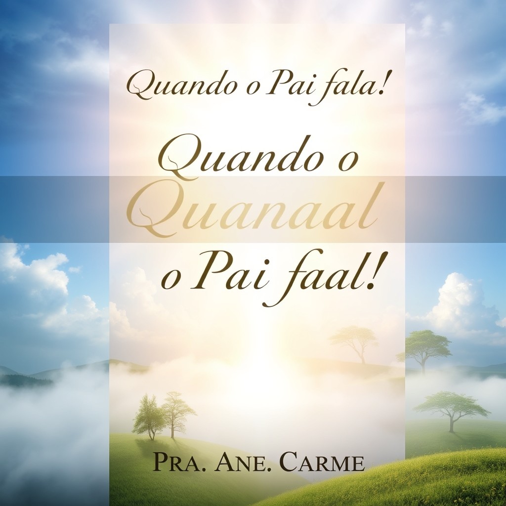 A captivating book cover design for 'Quando o Pai fala!' by Pra