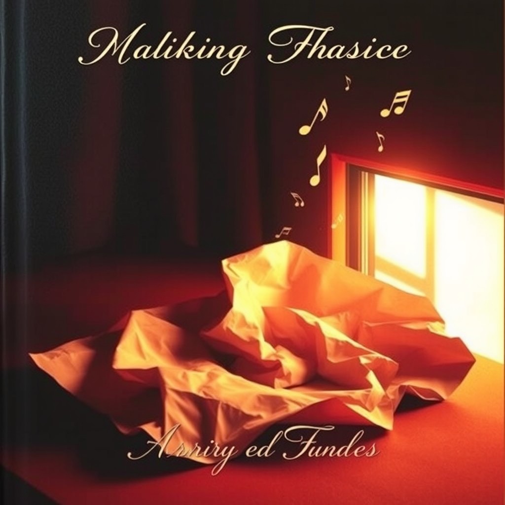 A captivating book cover featuring a warm and dark color palette with shades of burgundy, black, and soft gold