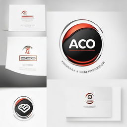 Design a modern and eye-catching logo featuring the word 'Aco'.