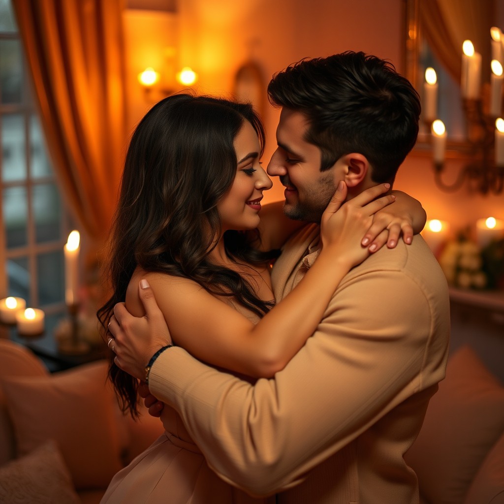 Passionate Embrace: A Romantic Intimate Scene
