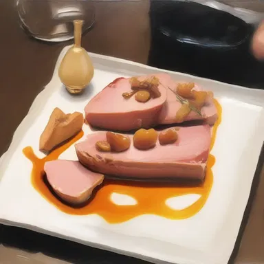 The painting showcased a luxurious feast with delicacies like pate de foie gras.
