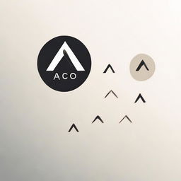 Design a dynamic logo with the word 'Aco'.