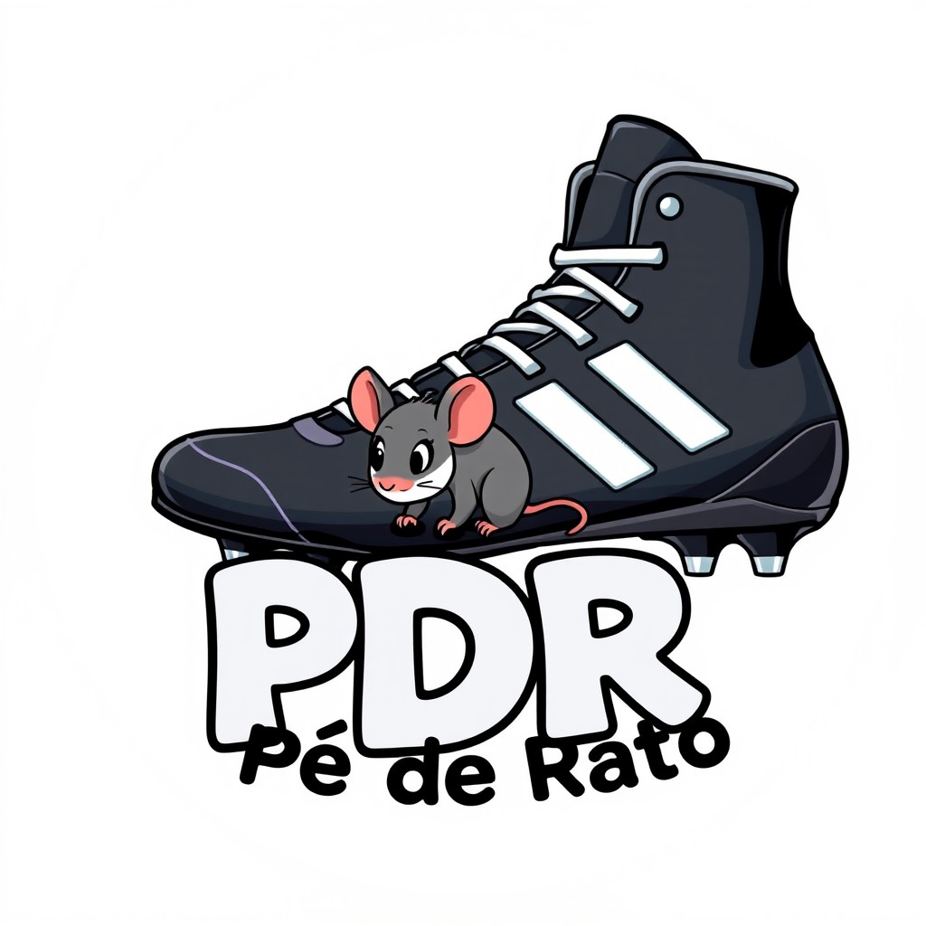 A cartoon-style image designed for an Instagram profile picture featuring a detailed black football (soccer) boot with white or silver elements