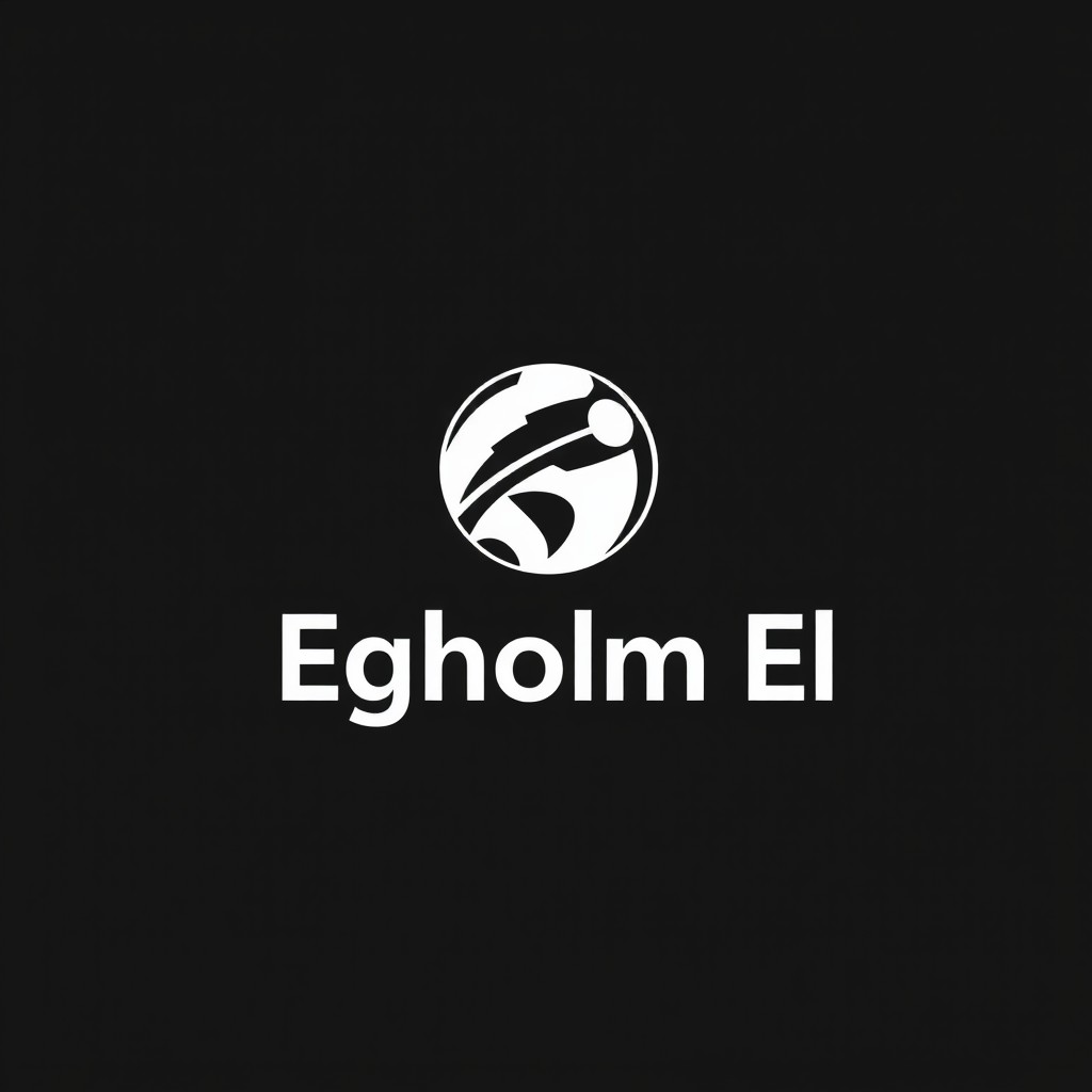Et professionelt sort/hvidt logo-design til virksomheden "Egholm El"