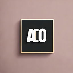 Design a logo featuring the word 'Aco' embedded into a square shape. The style should be modern and sleek with contrasting colors.