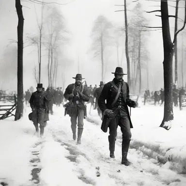 During the American Civil War, soldiers fought through sleety winter conditions, making it even more challenging.