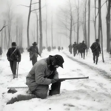 During the American Civil War, soldiers fought through sleety winter conditions, making it even more challenging.