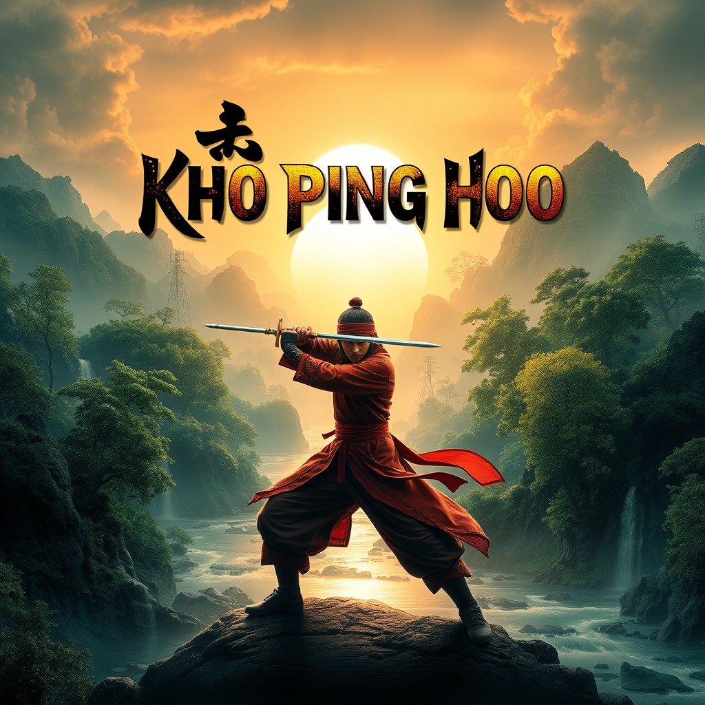 A vibrant and captivating YouTube video thumbnail for a series titled 'Kho Ping Hoo'