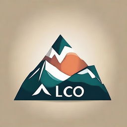 Design a logo incorporating the word 'Aco' along with an artistic representation of a mountain. The logo should have a balance between the text and the mountain imagery, with harmonious colors.