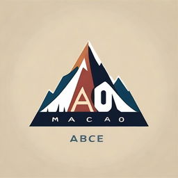 Design a logo incorporating the word 'Aco' along with an artistic representation of a mountain. The logo should have a balance between the text and the mountain imagery, with harmonious colors.