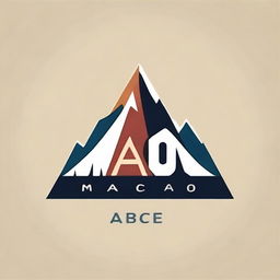 Design a logo incorporating the word 'Aco' along with an artistic representation of a mountain. The logo should have a balance between the text and the mountain imagery, with harmonious colors.