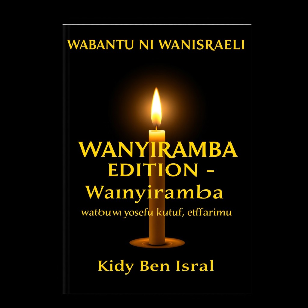 A visually striking book cover design featuring a central Manora 7 stick golden candle, beautifully lit to emphasize its golden glow