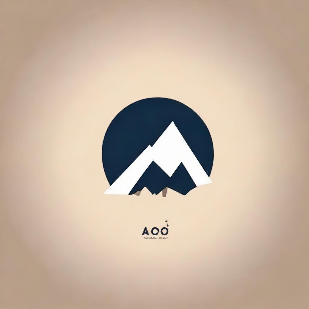 Design a logo featuring the word 'Aco' in a modern and sleek typeface, with a stylized representation of a mountain beside it.