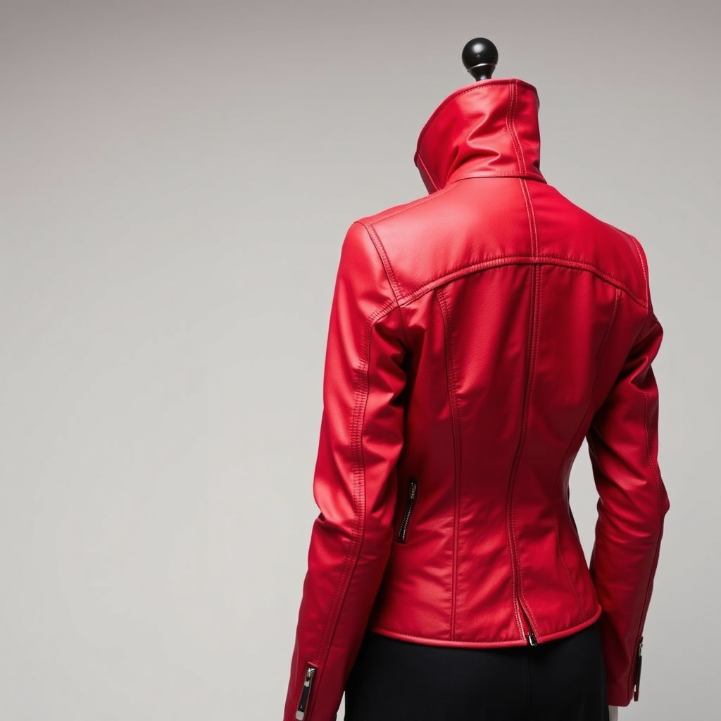Modern Red Jacket - Elegance Meets Edginess