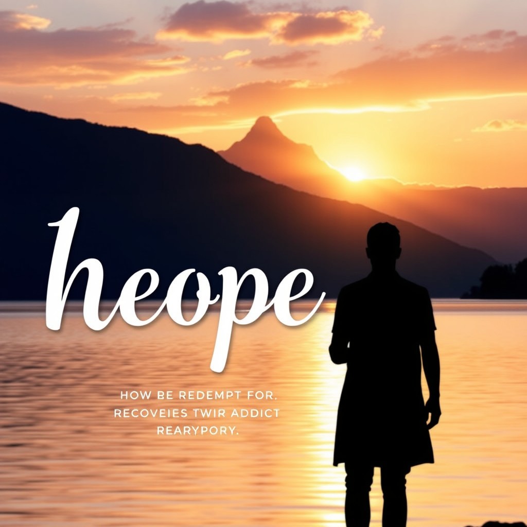 A visually striking book cover that symbolizes hope and redemption for a recovering addict