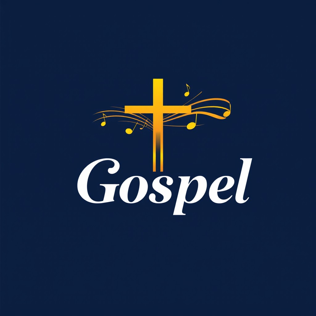 A modern and elegant logo design for a gospel music brand