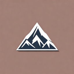 Create a minimalistic logo featuring the word 'Aco' and a stylized outline of a mountain, composed within a slim rectangular layout.