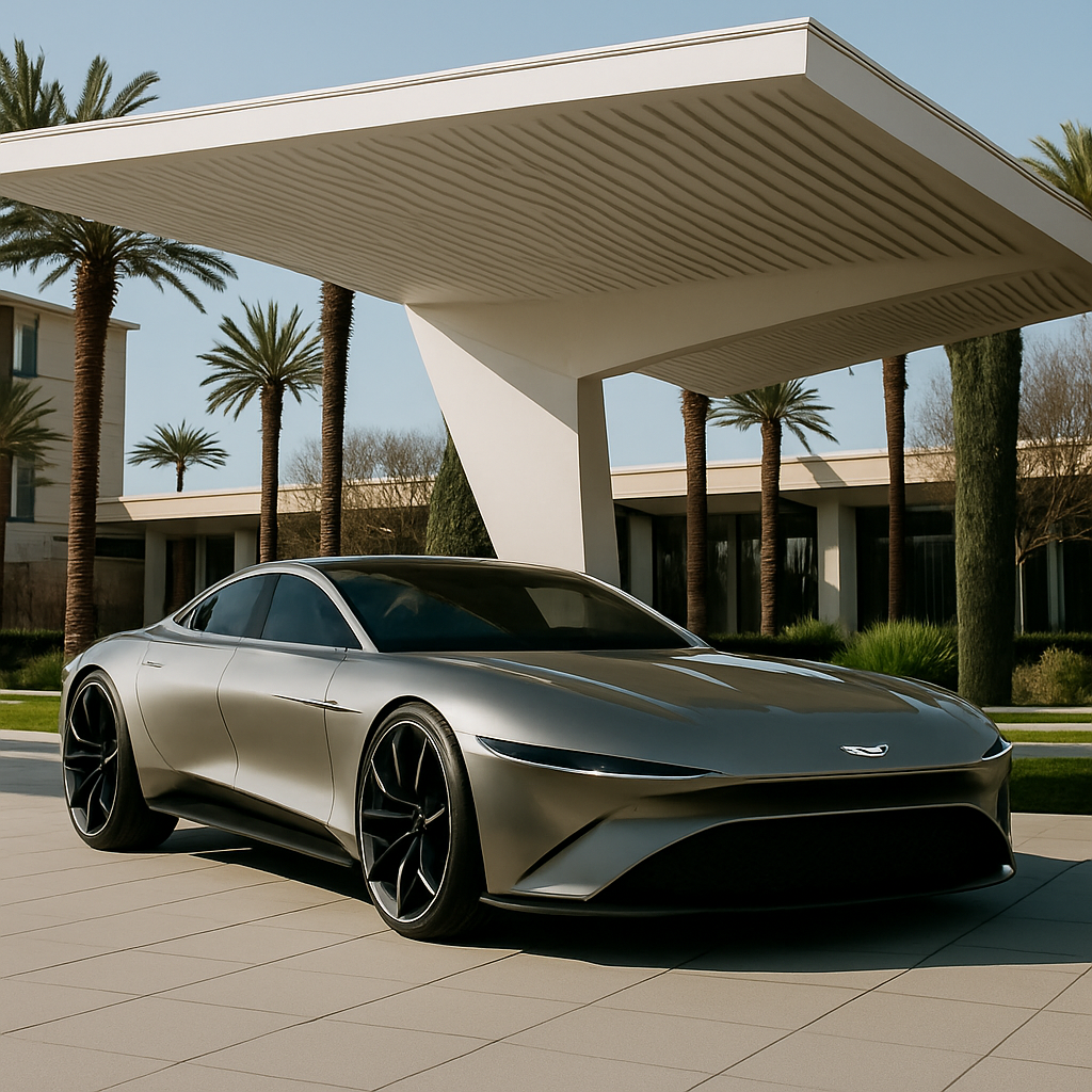 Aston Martin design from the future,under same angle as the p