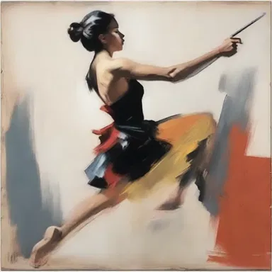 The artist used bidirectional brushstrokes to create a sense of movement in the painting.