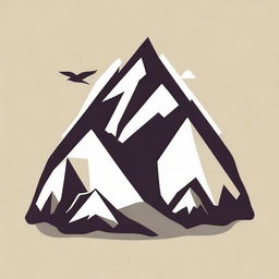 Illustrate a logo with the word 'Aco' embedded within a mountain profile, including a stylized bird soaring high above the mountain.