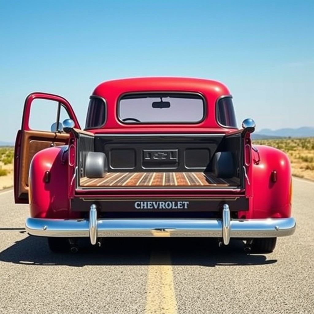 A custom modified 1950 Chevrolet Deluxe Styline pickup truck