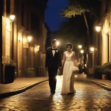 As the couple walked hand in hand along the dimly lit streets, the linkboy's torch illuminated their path, creating a romantic ambiance.
