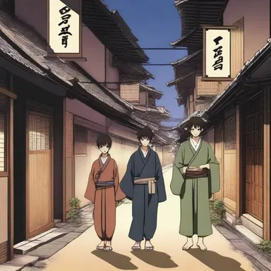 In the anime series set in Edo-era Japan, the main character encounters a linkboy who guides him through the dark alleyways of the city.