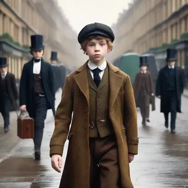 In the historical drama film, set in the Victorian era, the main character hires a linkboy to navigate the gloomy streets of London.