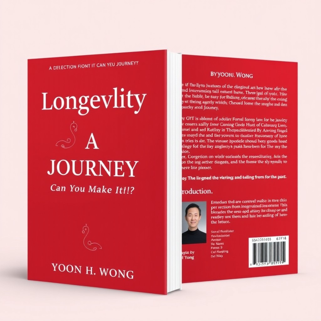 Design a book cover for 'Longevity Is A Journey: Can You Make It?' by Yoon H Wong
