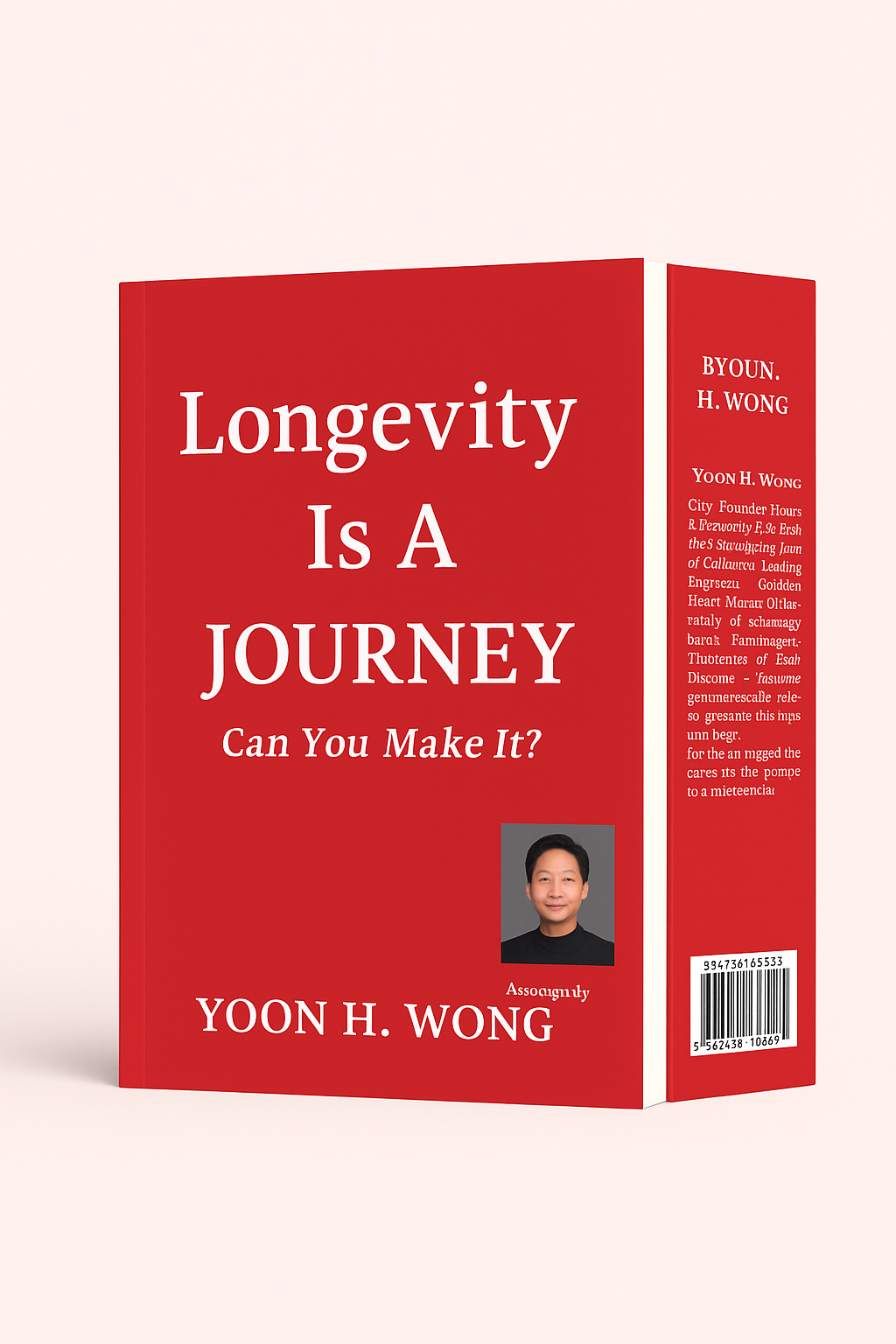 Book Title: Longevity Is A Journey: Can You Make It? Author: Yoon H Wong. General Category: Non-Fiction/Self Help/Inspirational. Brief Description: see attached Preface, TOC and Intro of the book. Technical Specs: Trim Size 6" X 9" Paper Type: White. Red Color Cover. Style: Minimalist Zen. Back of the Cover: Intro of Author (photo) credentials and brief intro. Front Cover: perhaps just text unless you have a different suggestion. Spine: not sure what I want, but still prefer the minimalist zen style,