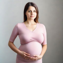 A woman looking expectant and patient, evidently waiting for someone or something.