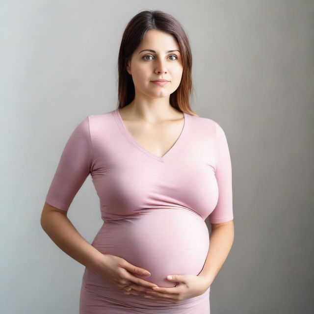 A woman looking expectant and patient, evidently waiting for someone or something.