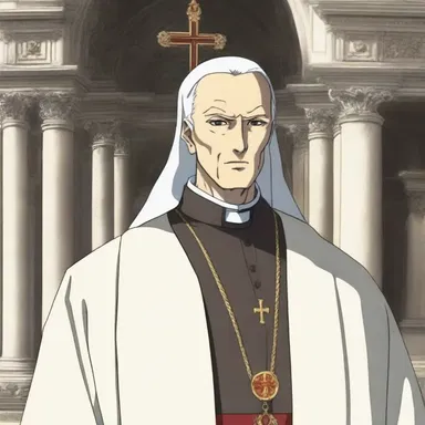 In the anime series 'Trinity Blood', the protagonist, Father Nightroad, resides in a friary in Vatican City.