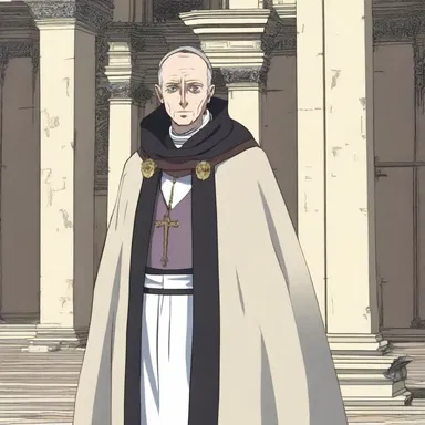 In the anime series 'Trinity Blood', the protagonist, Father Nightroad, resides in a friary in Vatican City.