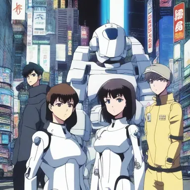 The anime series depicts a futuristic world where robots and humans coexist, showcasing a unique social organization and the complexities of their relationships.