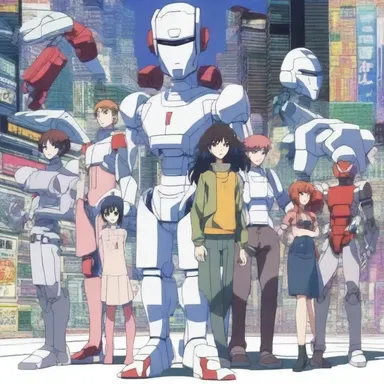The anime series depicts a futuristic world where robots and humans coexist, showcasing a unique social organization and the complexities of their relationships.