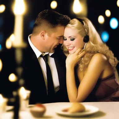 At the candlelit dinner, the prater whispered sweet nothings into his girlfriend's ear all night long.
