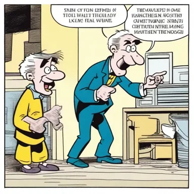 The character in the comic strip was portrayed as a prater, constantly jabbering away and annoying the other characters.