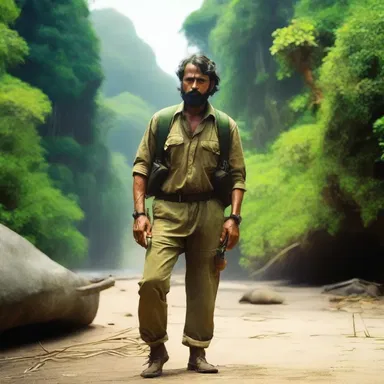 The movie depicts a character who contracts kala azar during their expedition to a remote tropical island.