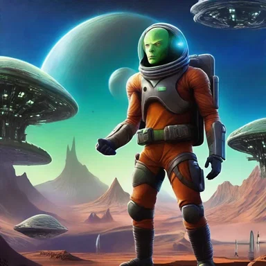 In the science fiction story, the character embarks on a thrilling adventure to save the galaxy from the evil aliens, but in his spare time, he works as a fuller to make a living.