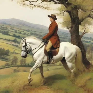 The author described the protagonist's horse with a crupper in their novel, creating a vivid image of the horse riding through the countryside.